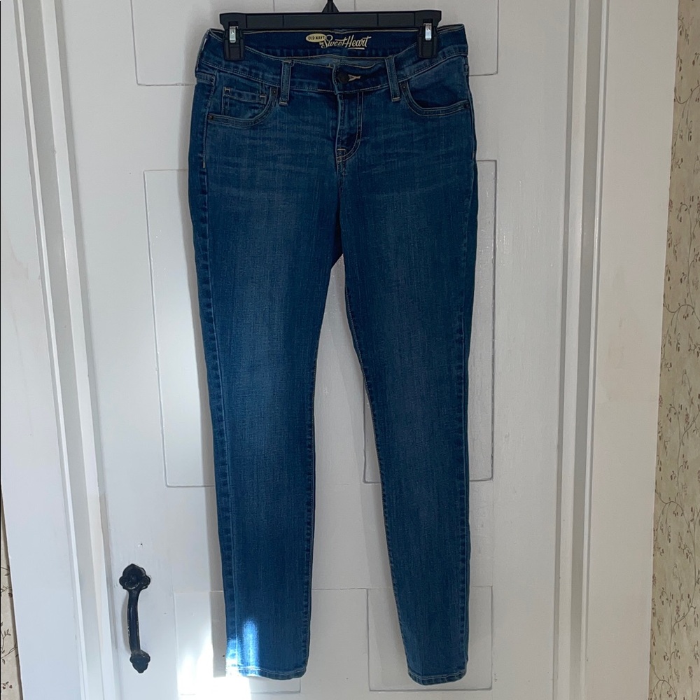 Old Navy Women's Sweetheart Skinny Jeans - Deep Blue Medium Wash